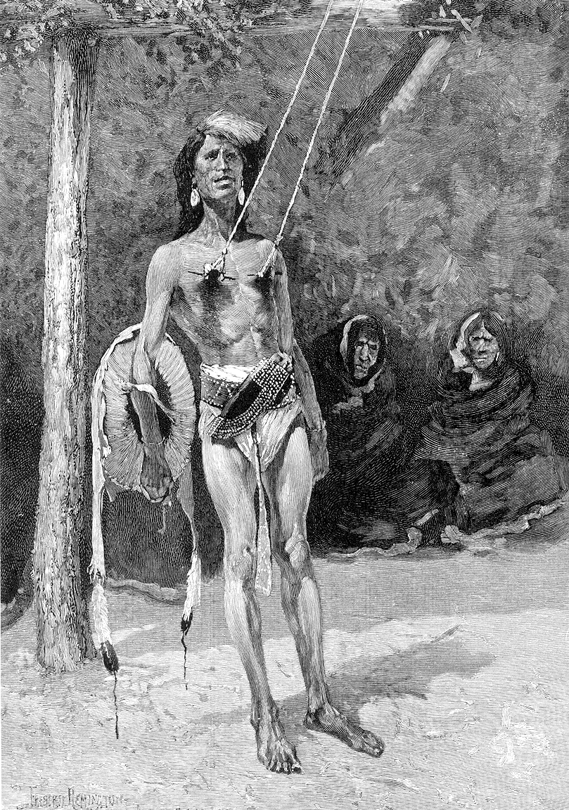 A Blackfoot Indian undergoing the rigors of the Sun Dance Frederic ... A Blackfoot Indian undergoing the rigors of the Sun Dance Frederic ...