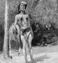 A Blackfoot Indian undergoing the rigors of the Sun Dance Frederic Remington, 1890 sqs