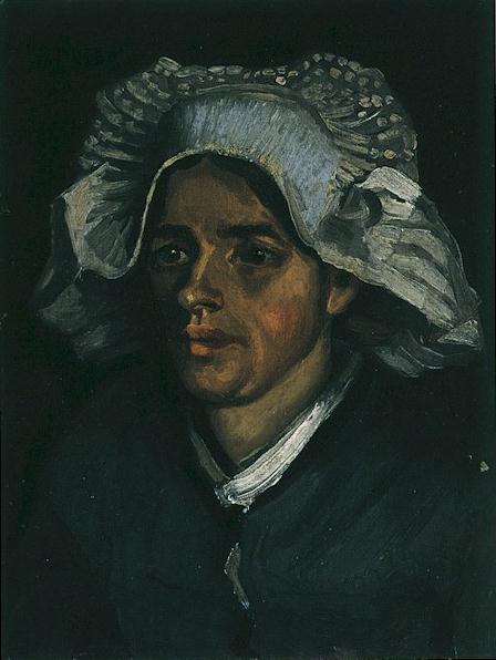 head of a peasant woman with white cap version