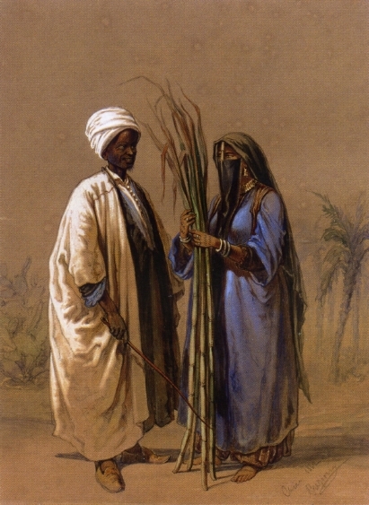 Amedeo Preziosi An Egyptian Man And His Wife