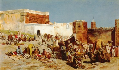 Edwin Lord Weeks Open Market In Morocco