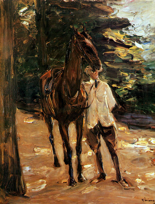 Liebermann Max Man with horse Sun