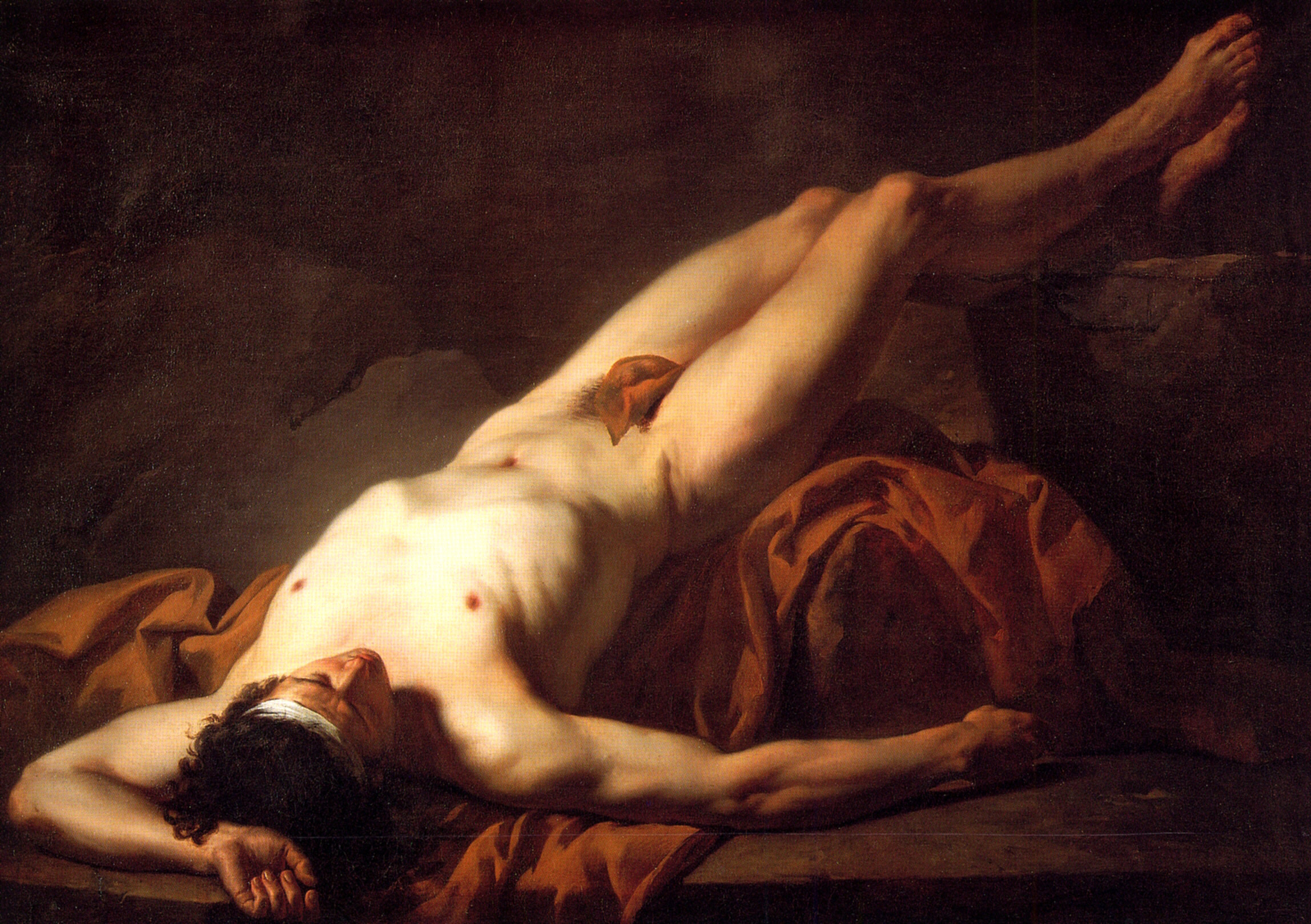 David Jacques Louis Male Nude known as Hector. return to thumbnails. previo...