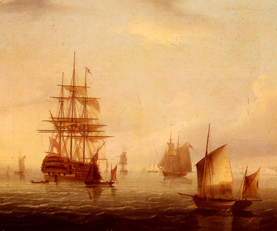 Buttersworth James E Sailing Vessels Off A Coastline