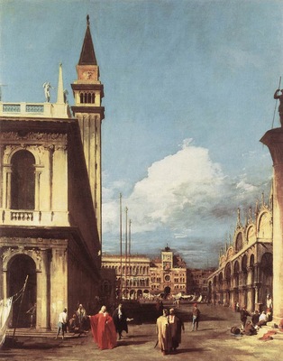 CANALETTO The Piazzetta Looking Toward The Clock Tower