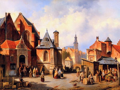 Carabain Jaques Francois A town in Holland Sun