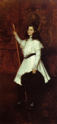 Chase William Merritt Girl in White aka Portrait of Irene Dimock