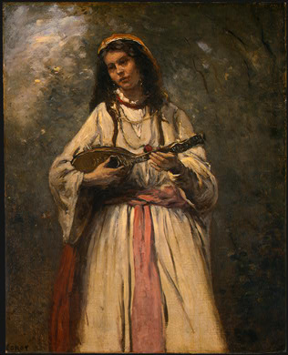 Corot Gypsy Girl with Mandolin, probably c  1870 1875, NG Wa