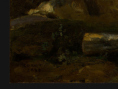Corot A View near Volterra, 1838, Detalj 5, NG Washington