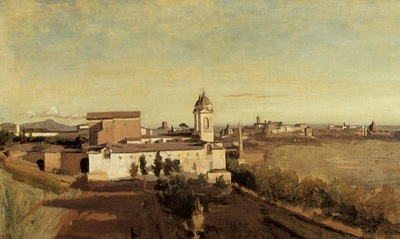 Corot Rome the Trinita dei Monti View from the Villa Medici