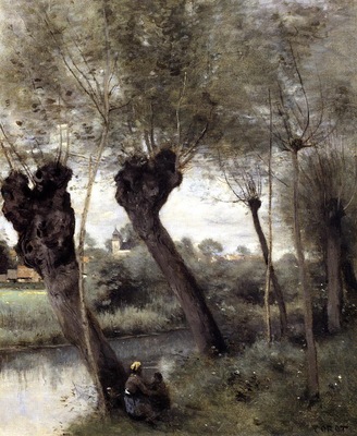 Corot Saint Nicholas les Arras Willows on the Banks of the Scarpe