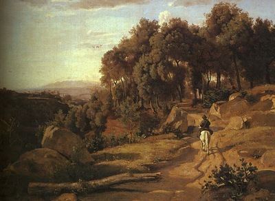 COROT A VIEW NEAR VOLTERRA, 1838, OIL ON CANVAS