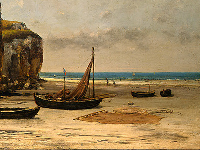 Courbet Beach in Normandy, 1872 1875, Detalj 2, NG Washingto