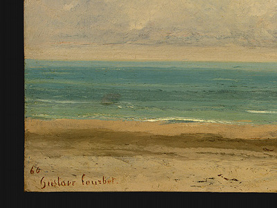 Courbet Calm Sea, 1866, Detalj 1, NG Washington