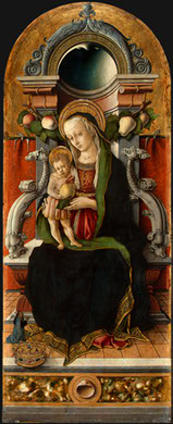 CRIVELLI MADONNA AND CHILD ENTHRONED WITH DONOR, C  1470, NG