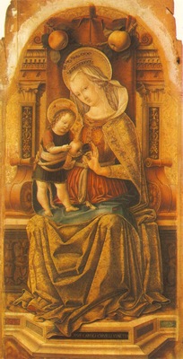 CRIVELLI VIRGIN AND CHILD ENTHRONED, MUSEUM OF FINE ARTS, BU