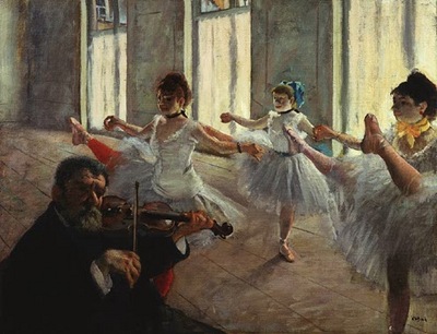 degas the rehearsal, probably 1878 or early 1879, 47 6x60