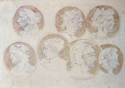Delacroix Eugene Studies Of Antique Medallions