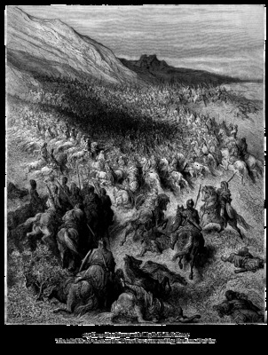 Cru044 Crusaders Surrounded by Saladins Army GustaveDore sqs