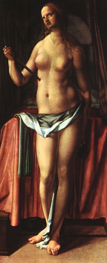 DURER THE SUICIDE OF LUCRETIA,1518, ALTE PINAKOTHEK,MUNCHEN
