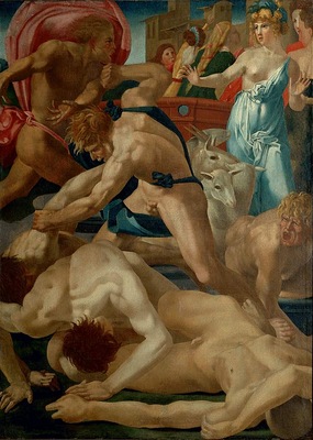 Rosso Fiorentino Moses and Jethros daughters, 1523, 160x117