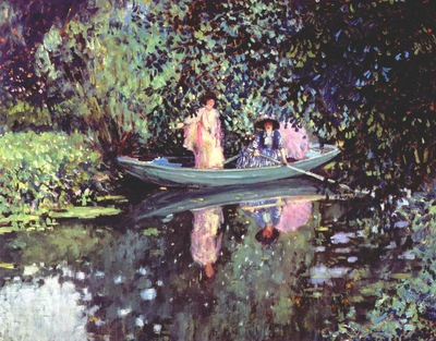 frieseke two ladies in a boat c1905