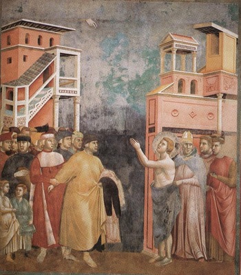 Giotto Legend of St Francis [05] Renunciation of Wordly Goods