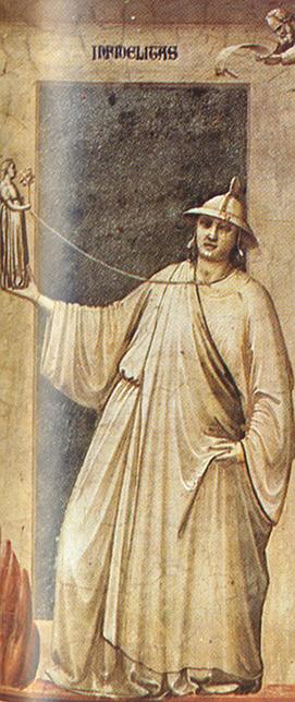 Giotto The Seven Vices Infidelity, 1306, 120x55 cm, Arena c