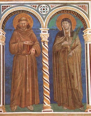 Giotto Saint Francis and Saint Clare, fresco, Upper Church o
