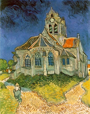 van Gogh Leglise dAuvers sur Oise, 1890, 94x74 cm, Musee d