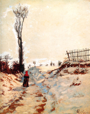 Guillaumin Armand Road through the snow Sun