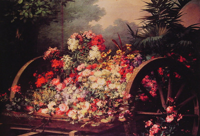 A cart of flowers