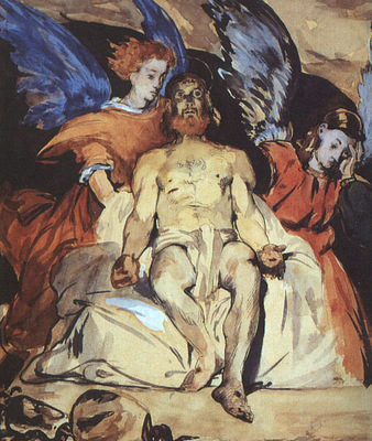 Manet Christ with Angels, 1864, watercolor, gouache and indi