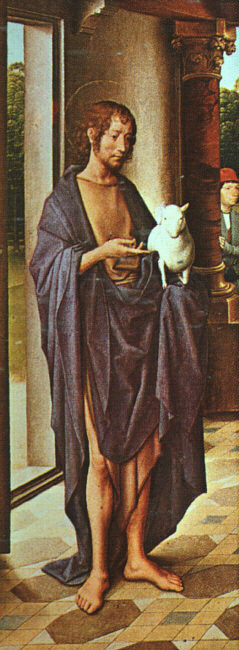 MEMLING THE DONNE TRIPTYCH, LEFT PANEL, NG LONDON