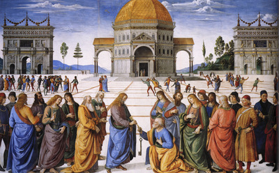 Perugino The Betrothal of the Virgin2