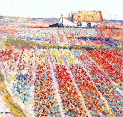 raphael tulip fields of noordwijk c1912