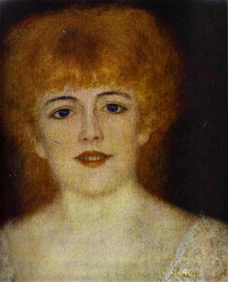Pierre Auguste Renoir Portrait of the Actress Jeanne Samary detail