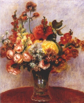 renoir flowers in a vase c1898