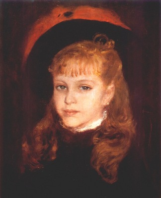 renoir girl with a pink feather