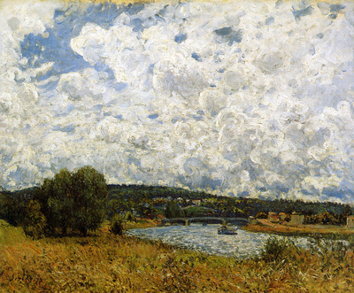 Sisley Alfred The Seine at Suresnes Sun
