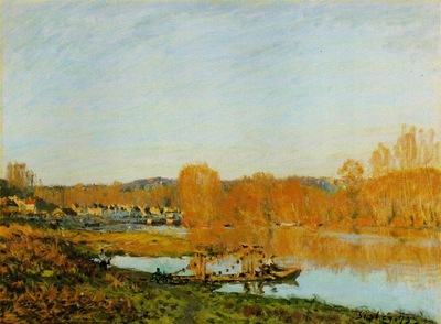 Sisley Lautomne  Bords de la Seine pres Bougival, 1873, 46x