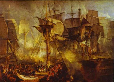 William Turner The Battle of Trafalgar, as Seen from the Mizen Starboard Shrouds of the Victory