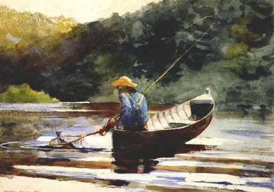 homer boy fishing