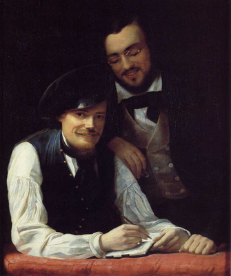 Winterhalter Franz Xavier Self Portrait of the Artist with his Brother Hermann