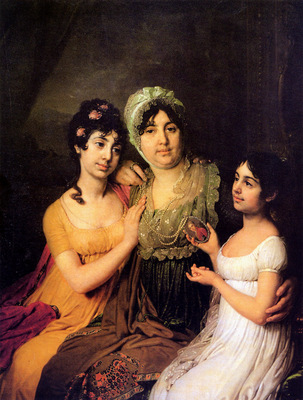 Borovikovsky Vladimir Anna Bezborodko and daughters Sun