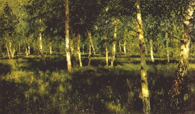 levitan the birch grove 1885