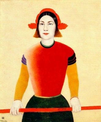 malevich girl with red pole 1932
