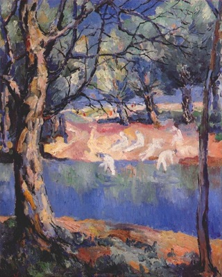 malevich river in the forest c1908 or