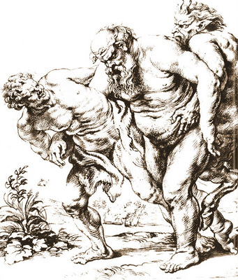 strong or bacchus and satire