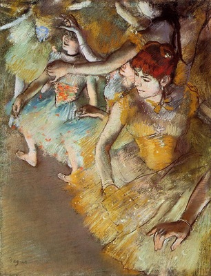 Ballet Dancers on the Stage 1883 Dallas pastel